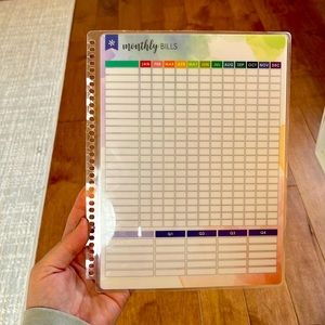 Erin Condren Monthly Bill Tracker